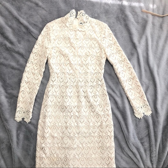 ASOS Arrogant Cat Ivory Lace Midi Dress sz 10 - Picture 10 of 11
